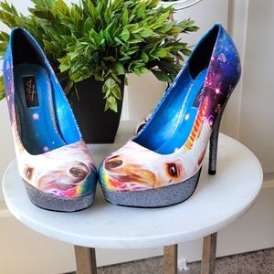 Iron fist sparkly Unicorn heels size 6
